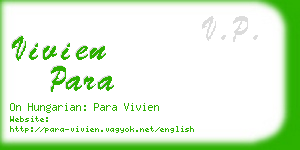 vivien para business card